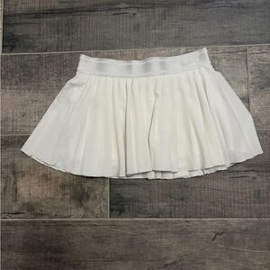 Nike White Pleated Mini Skirt